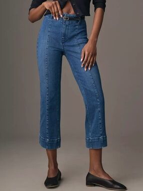 Anthropologie Pilcro Slim 70s High-Rise Crop Flare Jeans Size 27